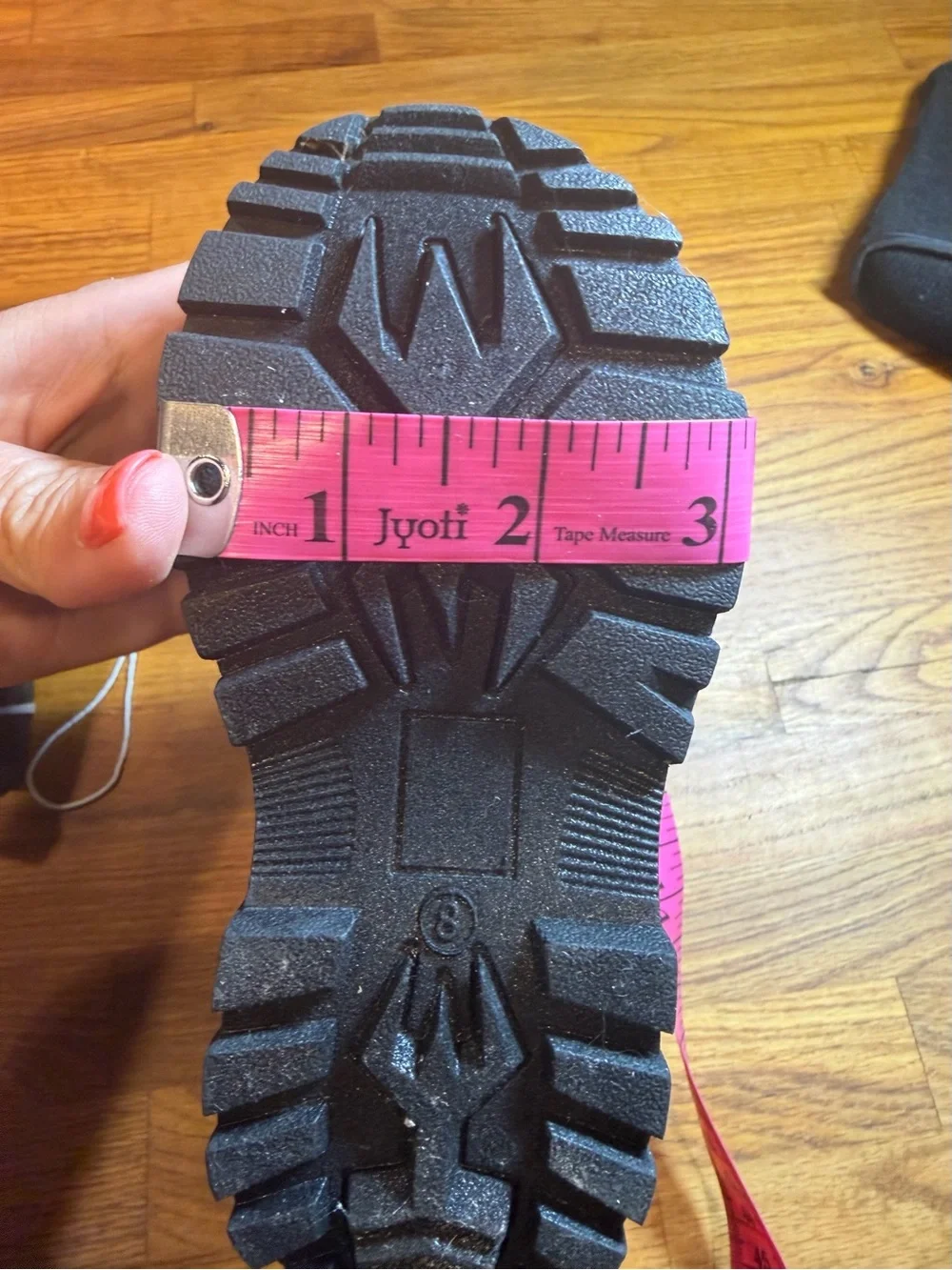 Kids Winter Boots with removable inserts - Black and Light Gray, size 8 (046)